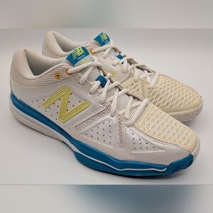 New Balance White and Blue Athletic Shoes